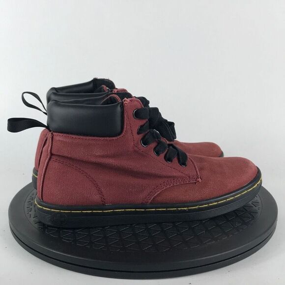Dr. Martens Maelly Red Canvas Ankle Bouts Women’s Size 6 - Picture 4 of 12